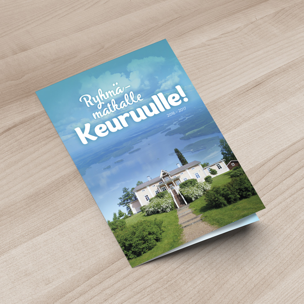 Keuruun kaupungille vuonna 2016 toteutettu 4-sivuinen esite.