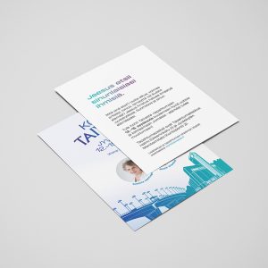 A5-kokoiset flyerit, joita jaettiin tapahtumaan tuhansia.