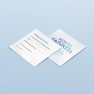 Yhteyskortti, jonka avulla voidaan jälkeenpäin ottaa yhteyttä sitä kaipaaviin.